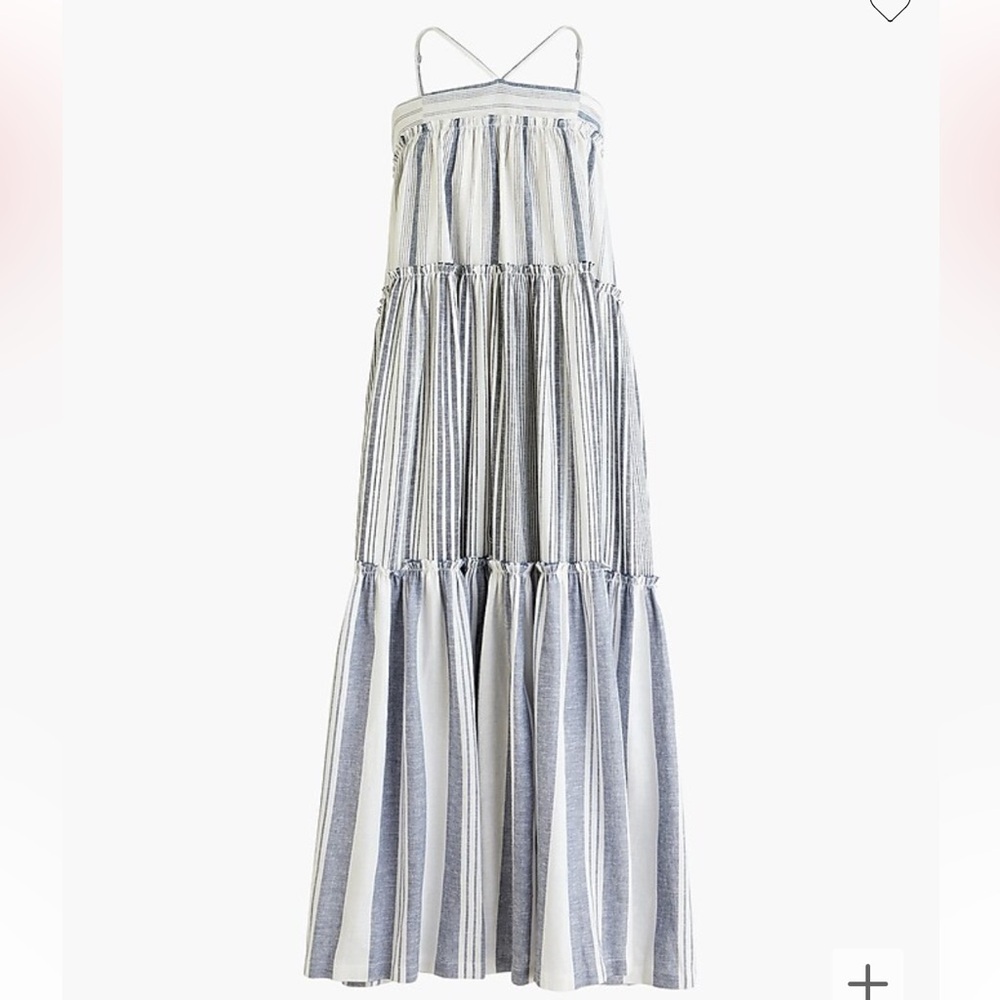 J Crew Women's Chambray‎ Blue Stripe Dress